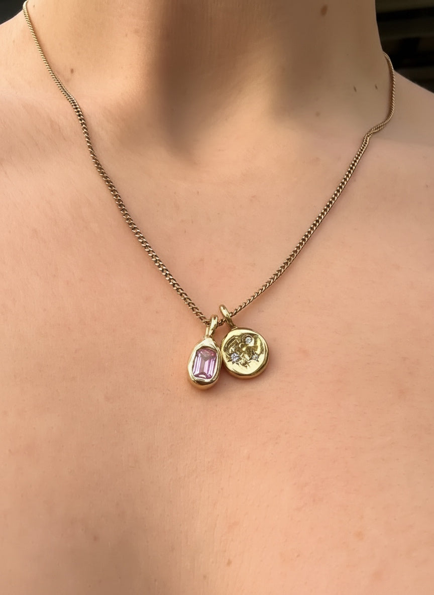 Lab Diamond Geode Pendant