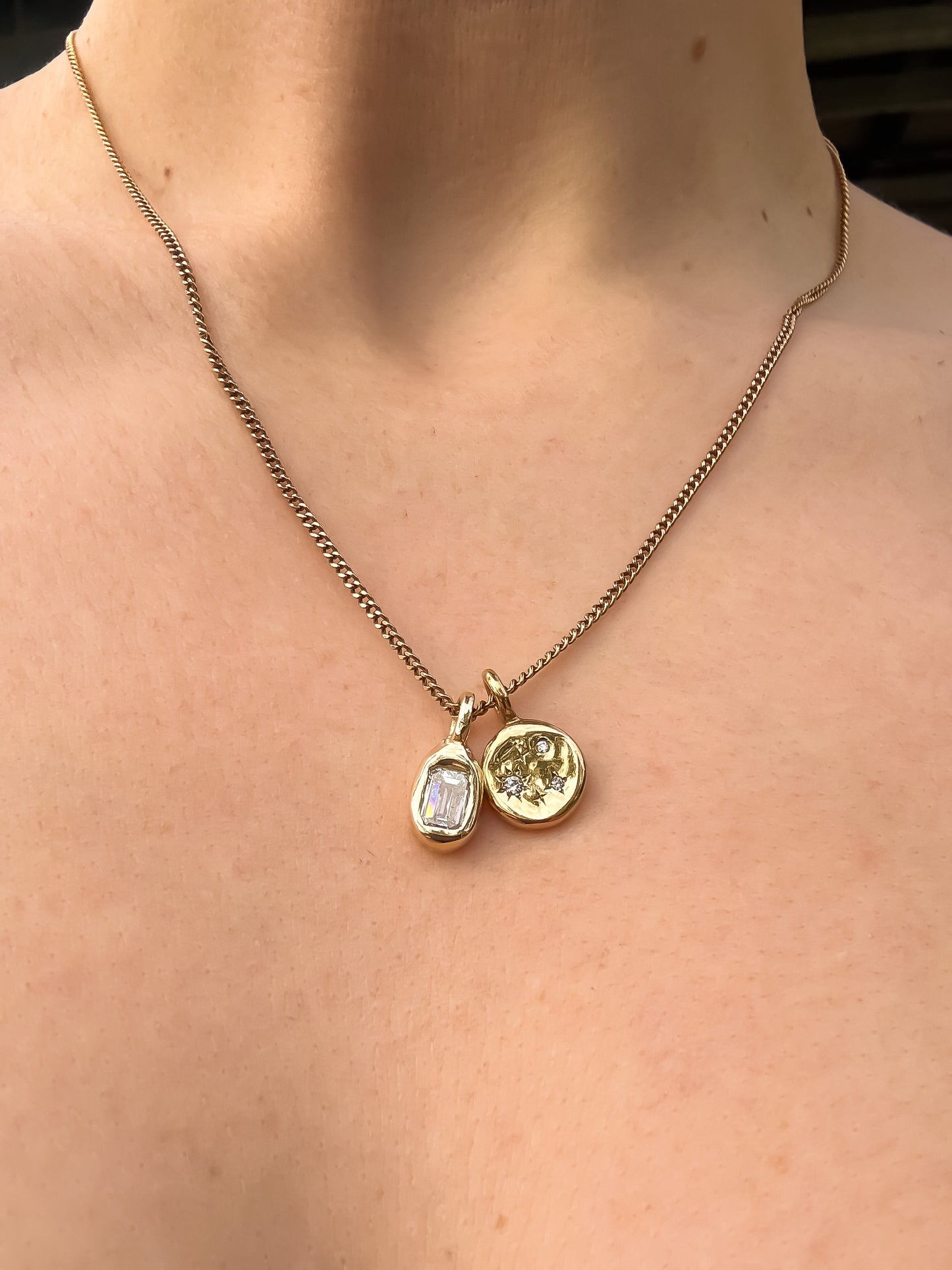 Lab Diamond Geode Pendant