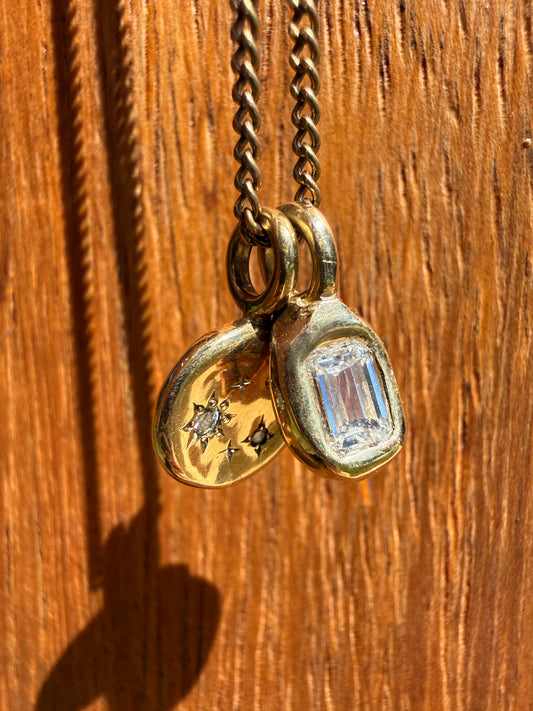 Lab Diamond Geode Pendant