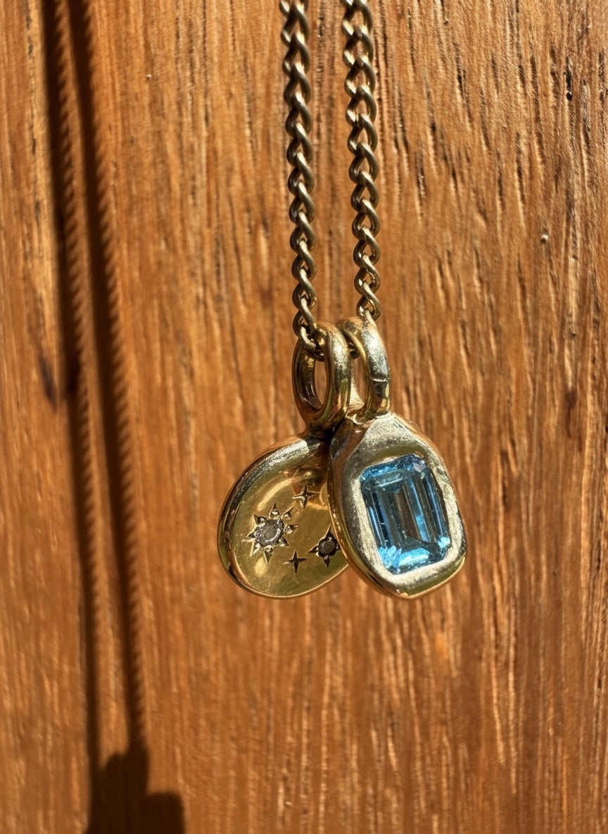 Lab Diamond Geode Pendant
