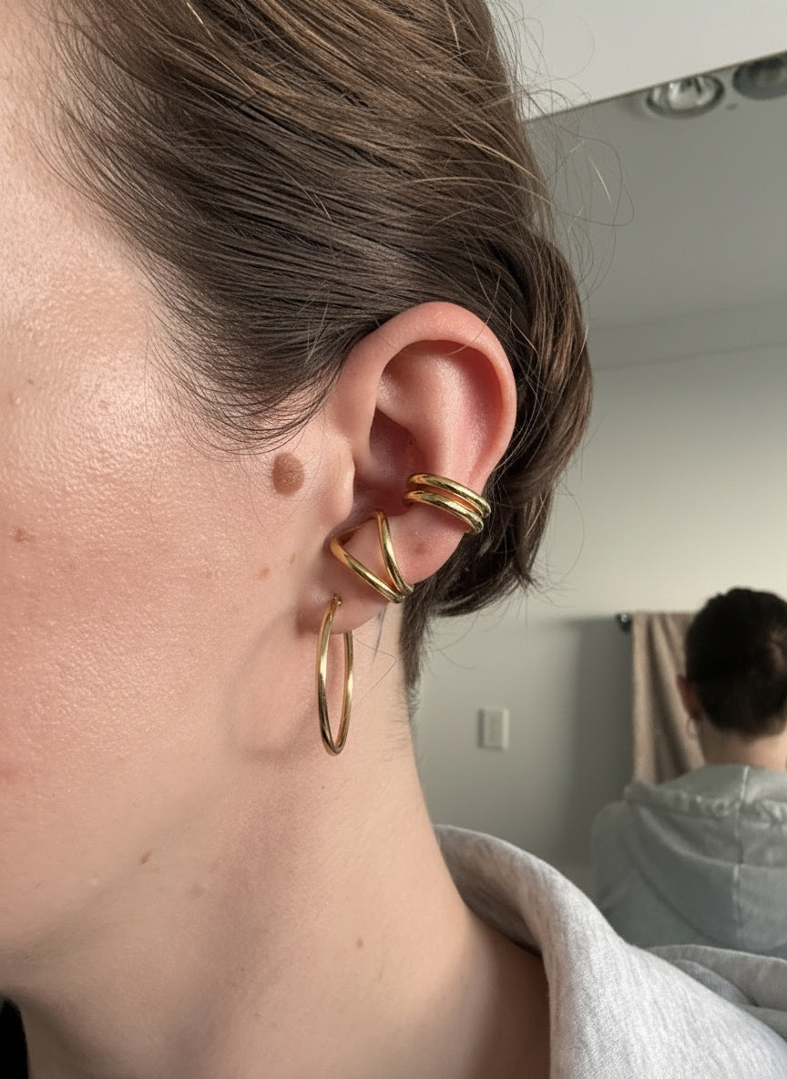 Gold Ear Cuff Set