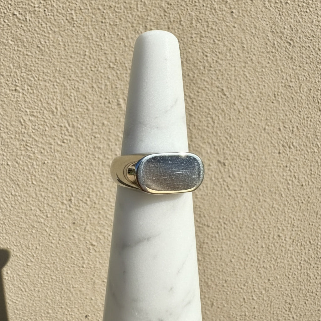 The Gold Bar Signet Ring (Size M)