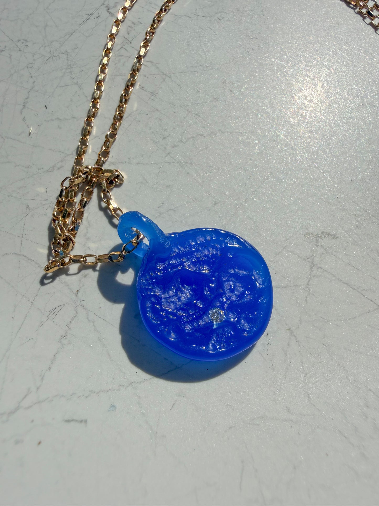 Unearthed Single Stone 9ct Yellow Gold Pendant (Wax Model, Available to Cast)