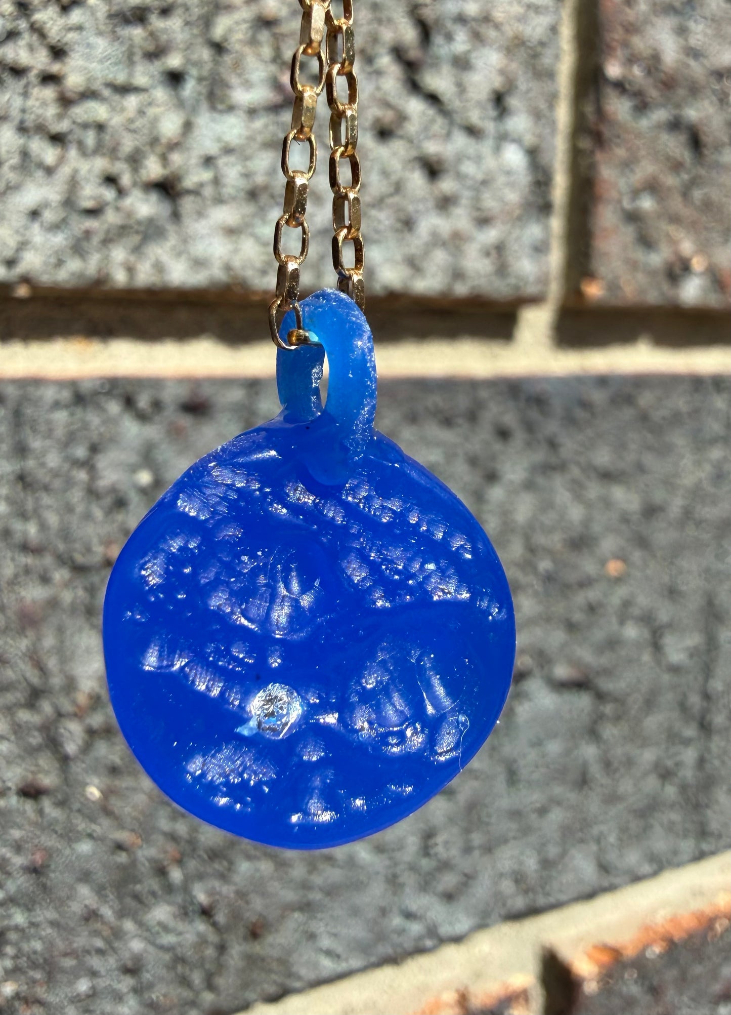 Unearthed Single Stone 9ct Yellow Gold Pendant (Wax Model, Available to Cast)