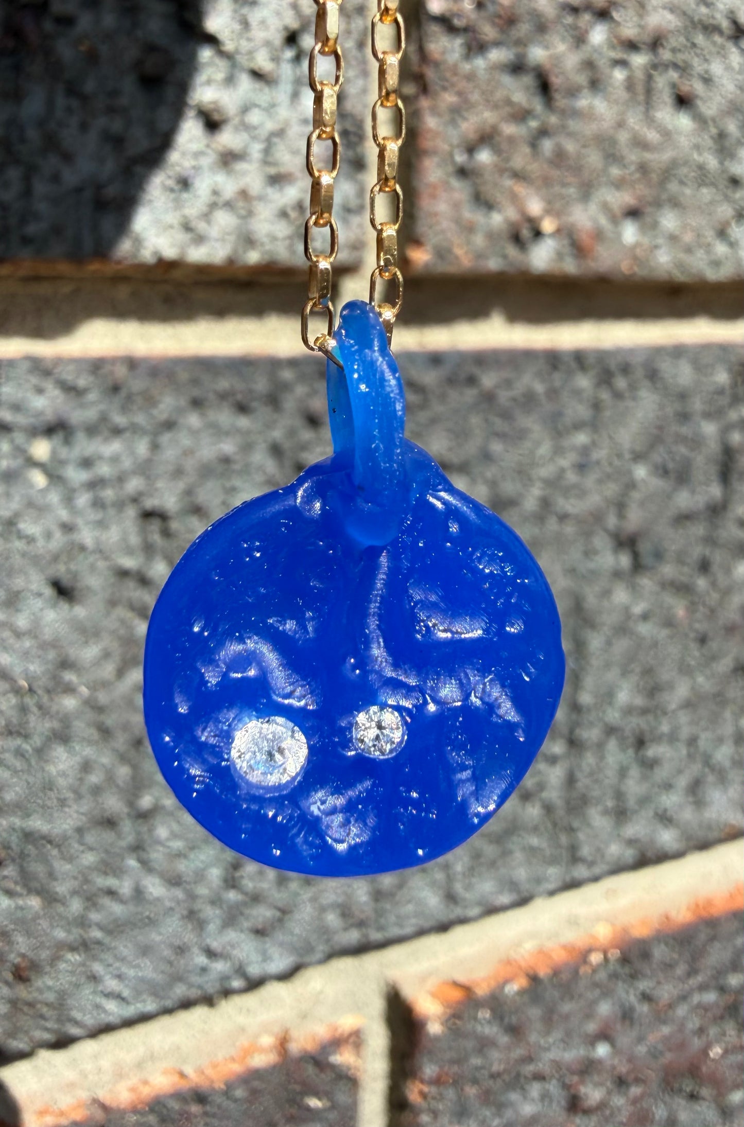 Unearthed Dual Stone Sterling Silver Pendant (Wax Model, Available to Cast)